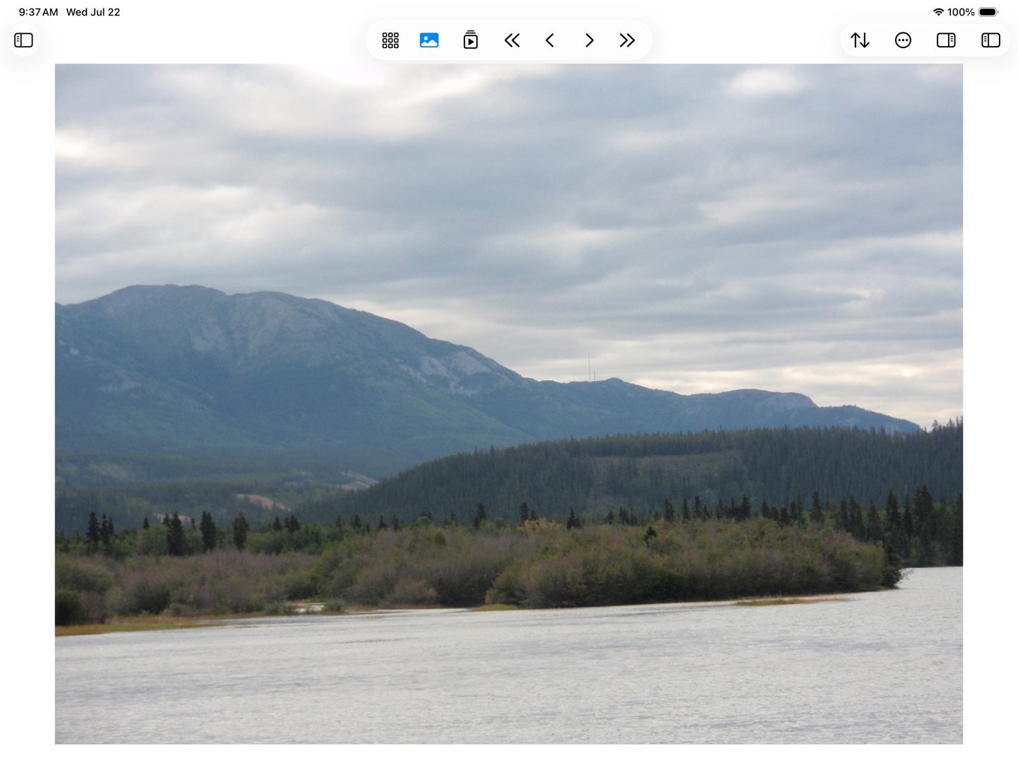 A single photo filling the iPad screen.
